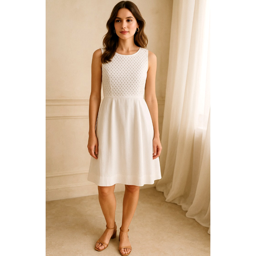 Anthropologie White Midi Dress